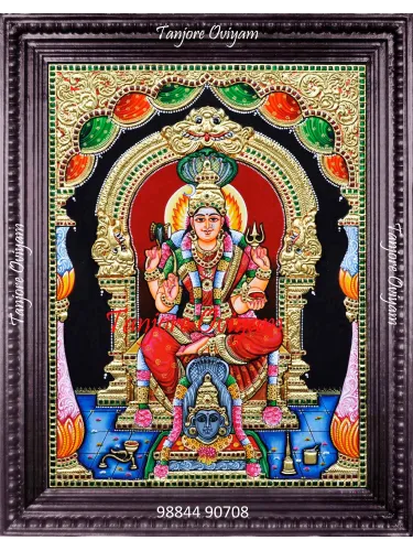 Karumariamman Tanjore Painting – Handcrafted Divine Art